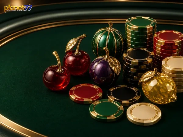 Antarmuka permainan Poseidon Treasure dengan simbol bertema laut